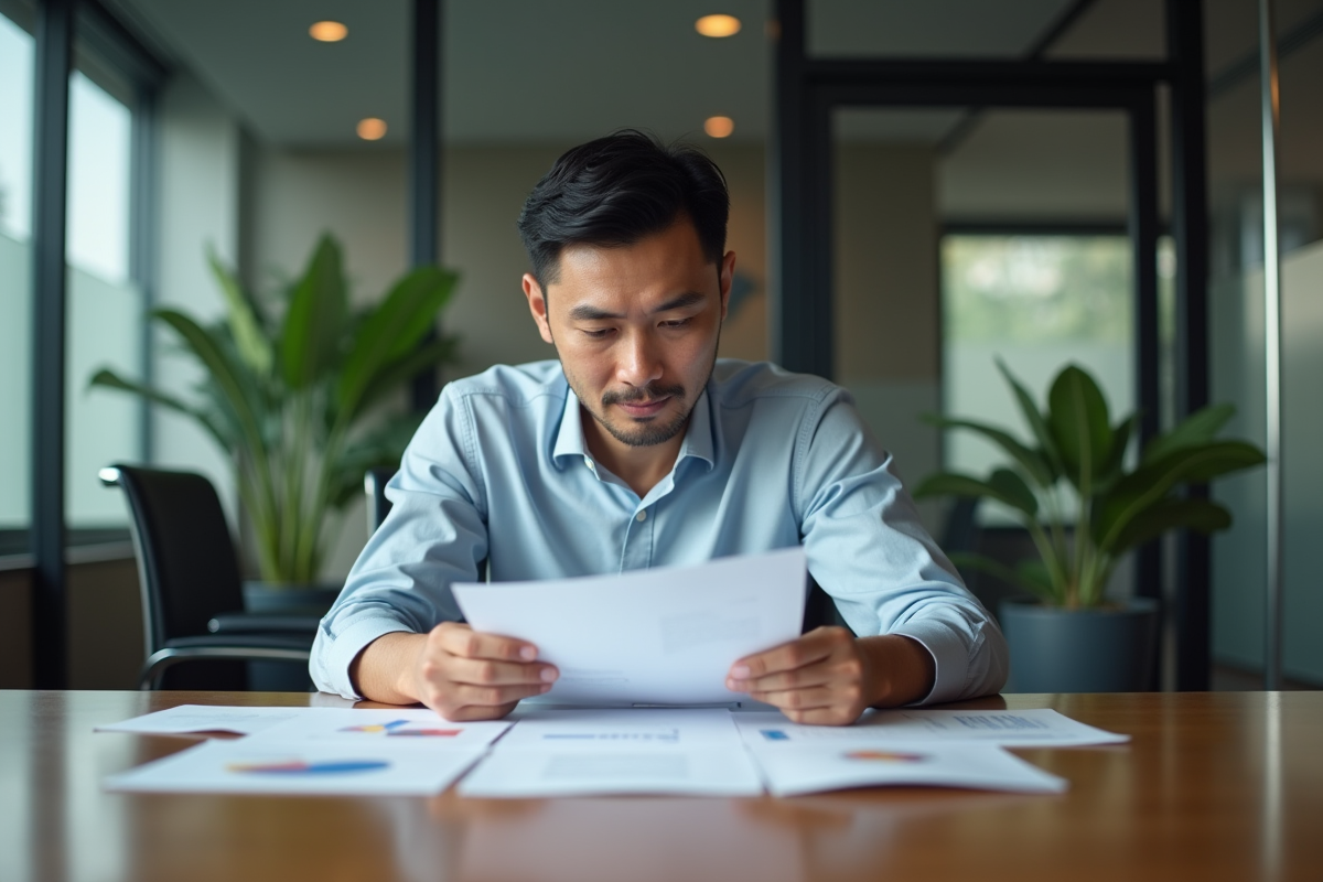 Homme d affaires en réunion dans un bureau professionnel