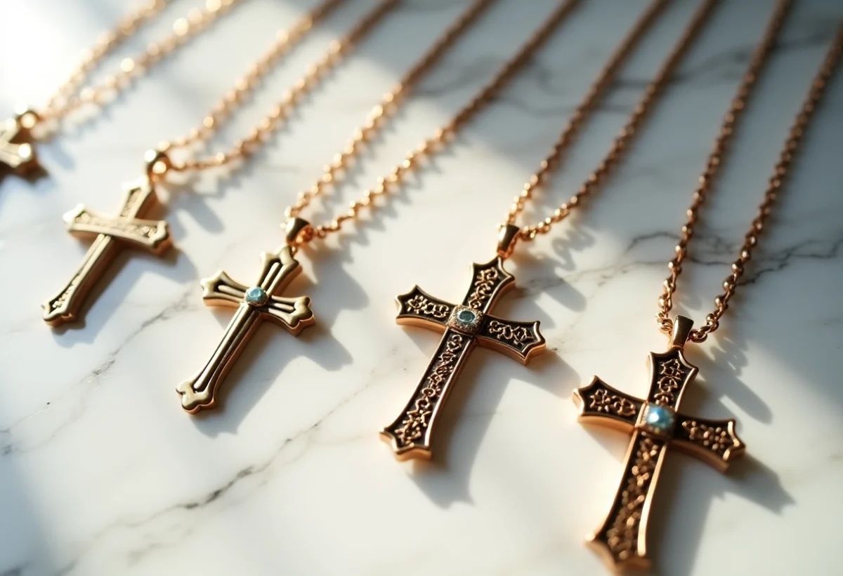 collier croix tendance